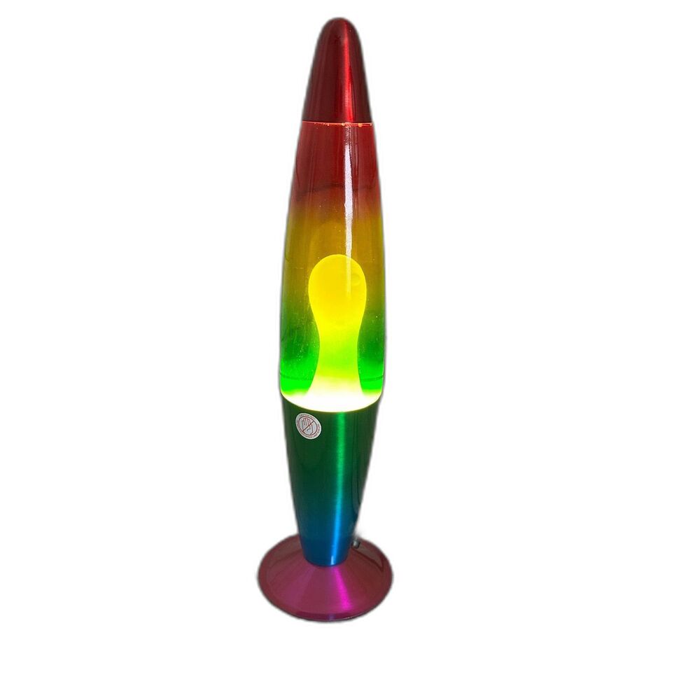 Rainbow Lava Lamp - 14.5" - Retro Vibes, Calming, Light, Soothing